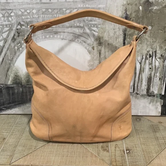 💗Frye Madison Leather Hobo Bag -Blush- Dusty-Rose - Picture 2 of 16